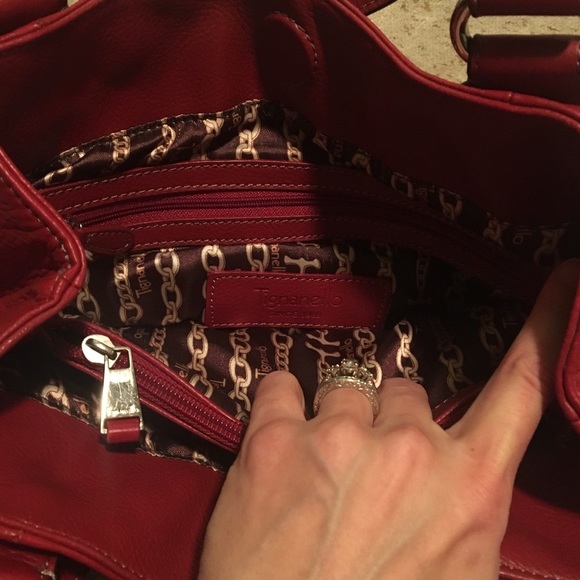 Tignanello Red Leather Purse - Picture 6 of 6